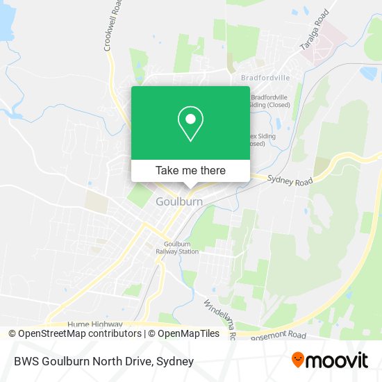 BWS Goulburn North Drive map
