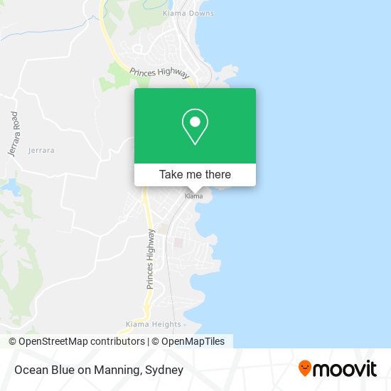 Ocean Blue on Manning map