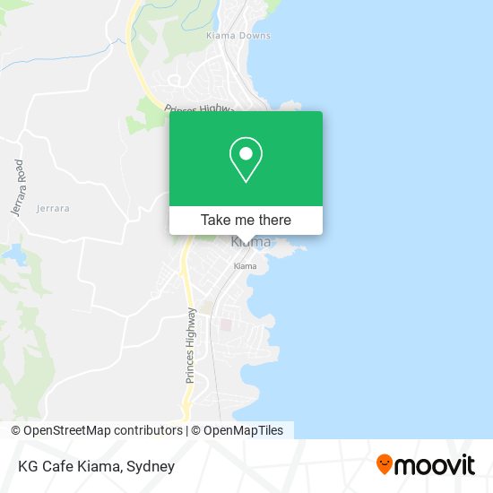 KG Cafe Kiama map