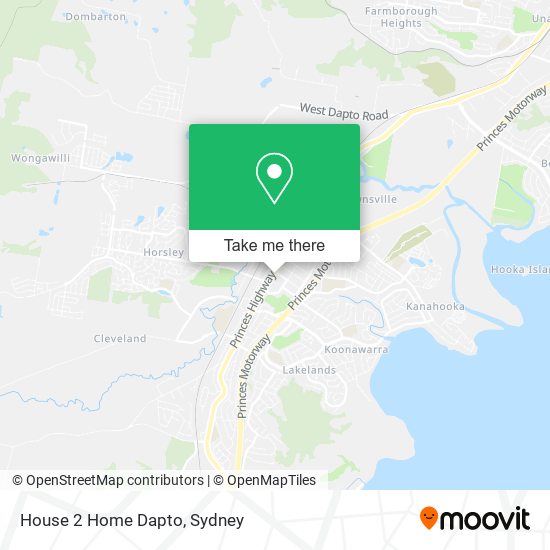 Mapa House 2 Home Dapto