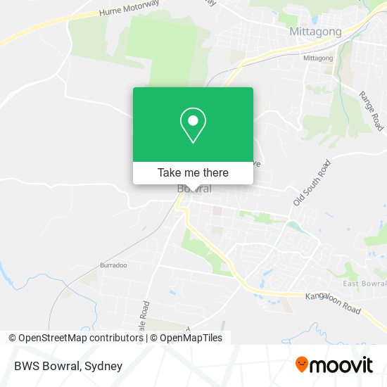 Mapa BWS Bowral