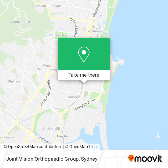 Joint Vision Orthopaedic Group map