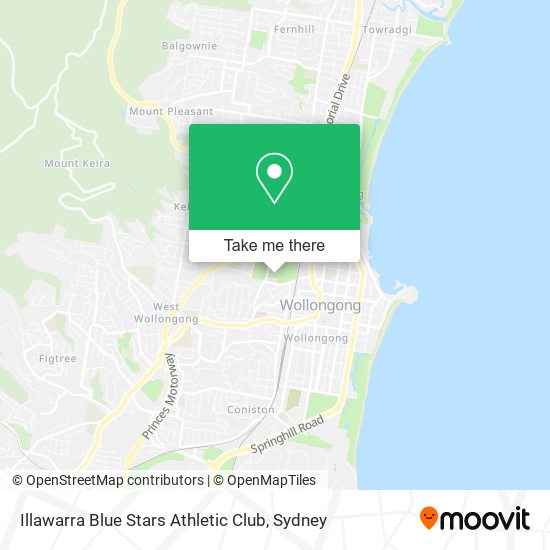 Illawarra Blue Stars Athletic Club map