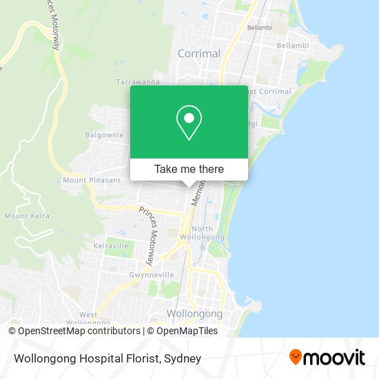 Mapa Wollongong Hospital Florist