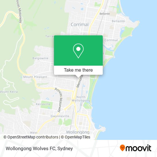 Wollongong Wolves FC map