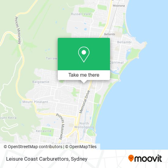 Leisure Coast Carburettors map