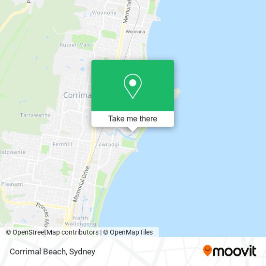 Corrimal Beach map