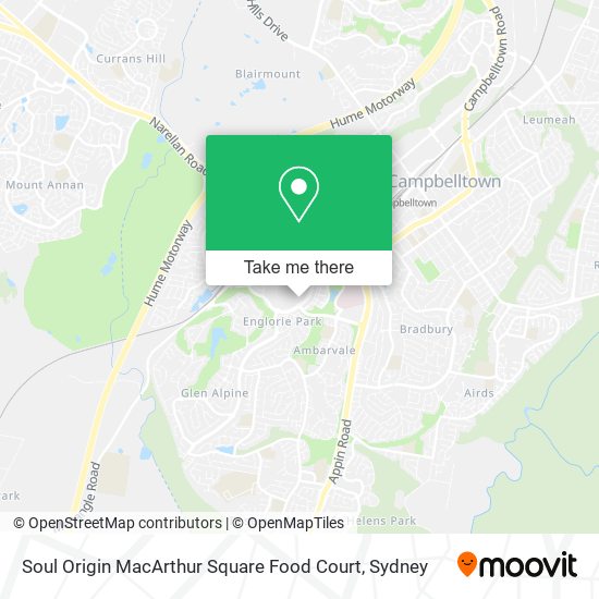 Soul Origin MacArthur Square Food Court map