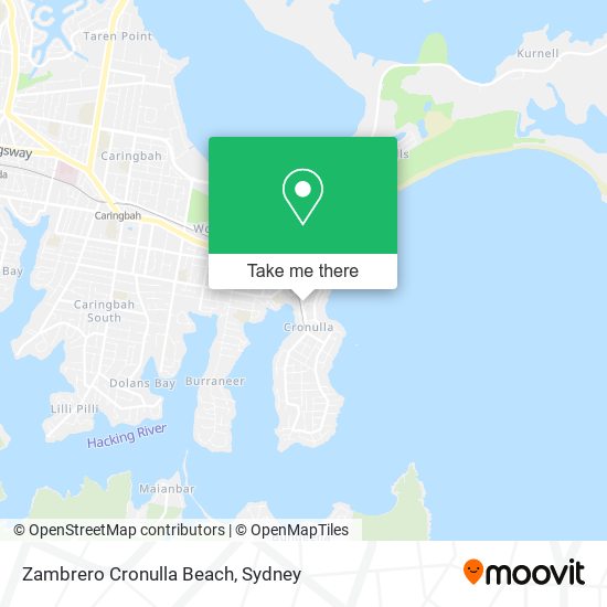 Zambrero Cronulla Beach map