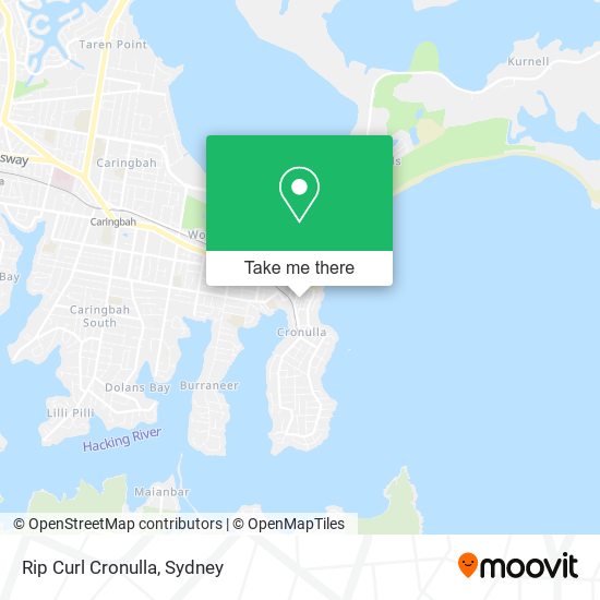 Rip Curl Cronulla map