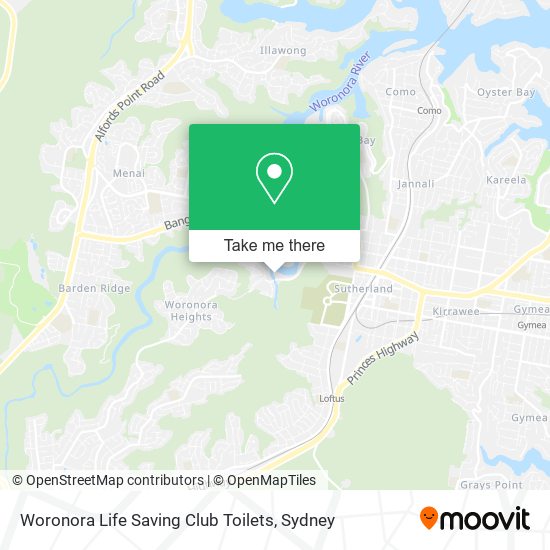 Woronora Life Saving Club Toilets map