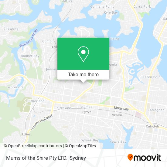 Mums of the Shire Pty LTD. map