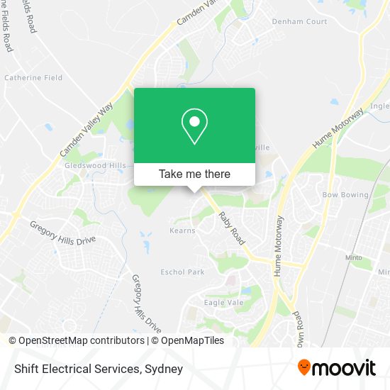 Shift Electrical Services map