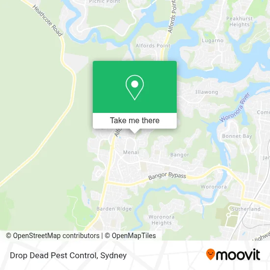 Mapa Drop Dead Pest Control