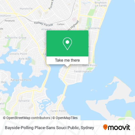 Bayside-Polling Place-Sans Souci Public map