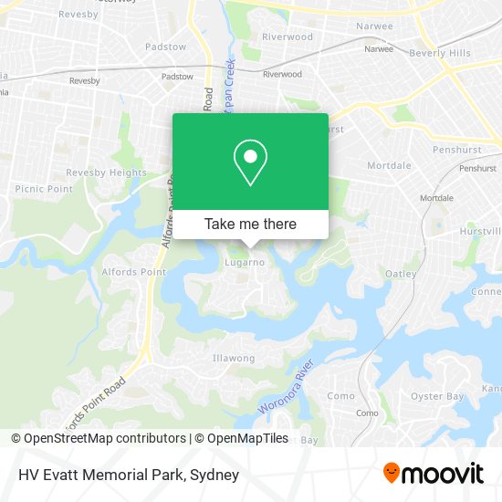 HV Evatt Memorial Park map