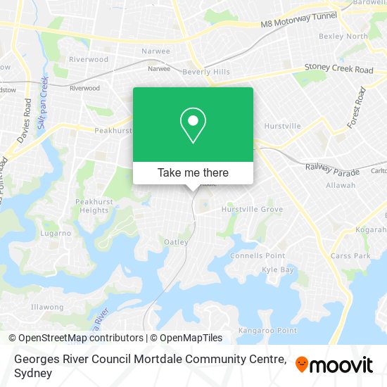 Mapa Georges River Council Mortdale Community Centre