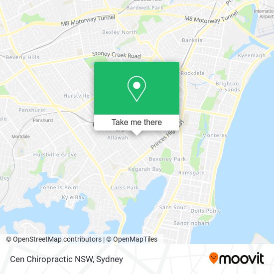 Mapa Cen Chiropractic NSW