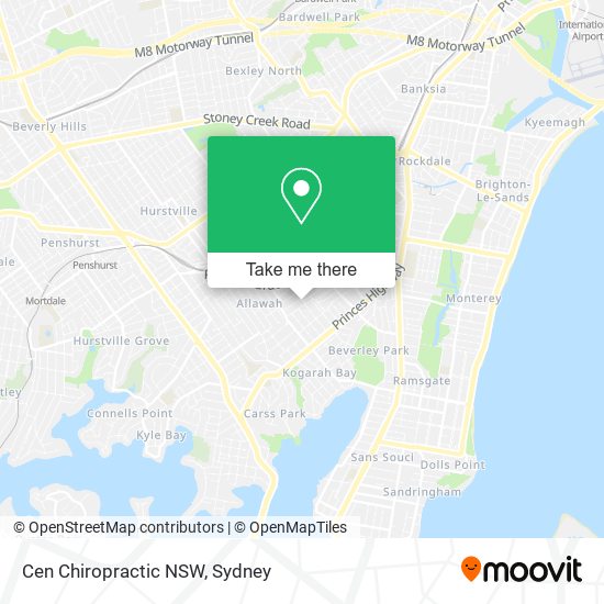 Cen Chiropractic NSW map