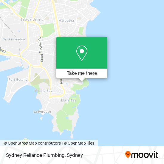 Mapa Sydney Reliance Plumbing