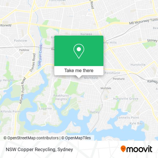 NSW Copper Recycling map