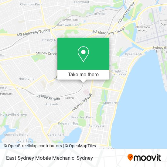 East Sydney Mobile Mechanic map