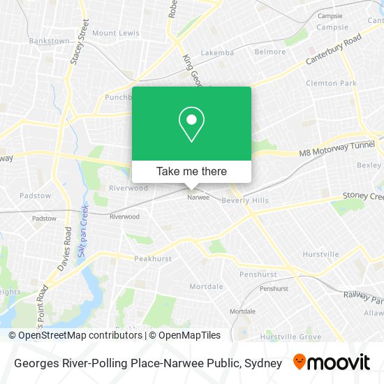 Georges River-Polling Place-Narwee Public map