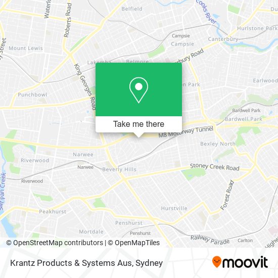 Mapa Krantz Products & Systems Aus