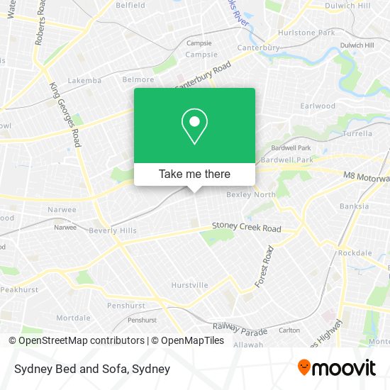 Sydney Bed and Sofa map