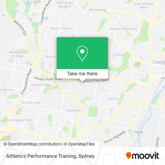 Athletics Performance Training map