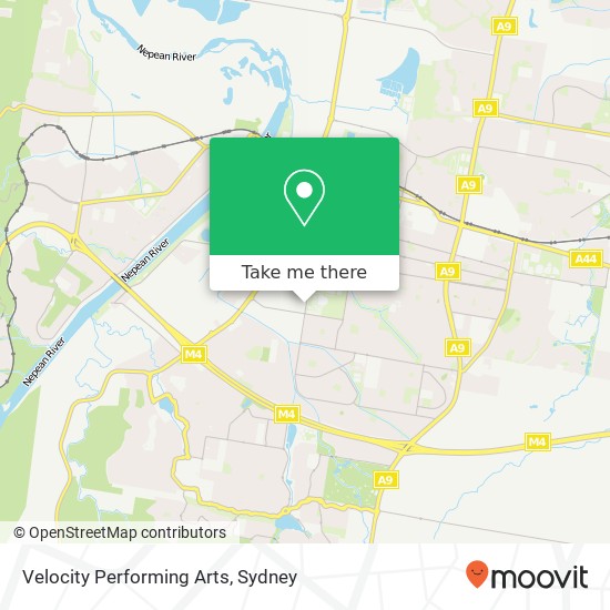 Velocity Performing Arts map