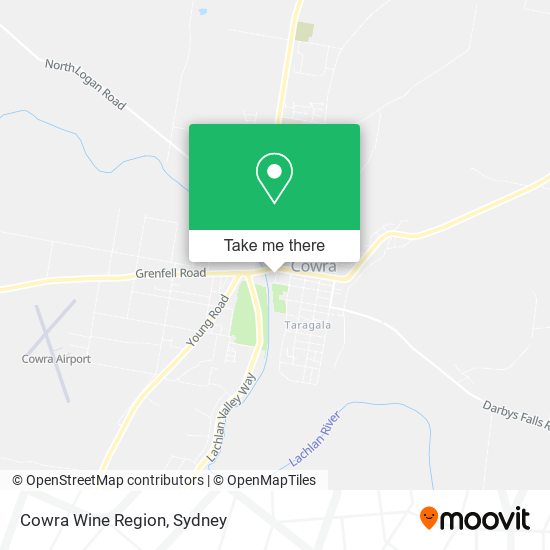 Cowra Wine Region map
