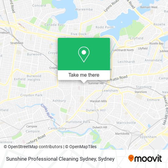 Sunshine Professional Cleaning Sydney map
