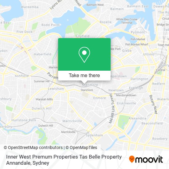 Mapa Inner West Premum Properties Tas Belle Property Annandale