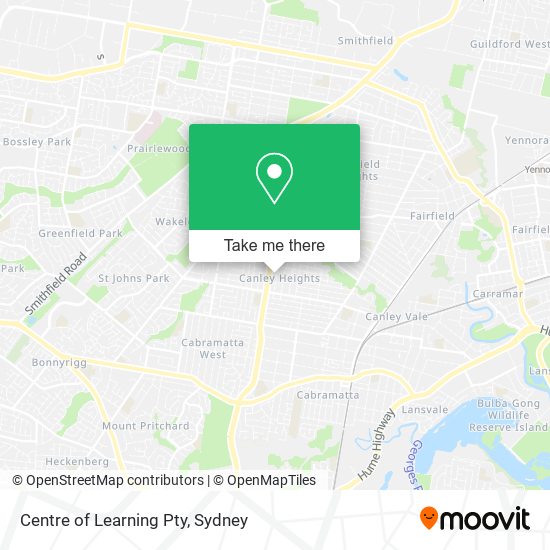 Centre of Learning Pty map