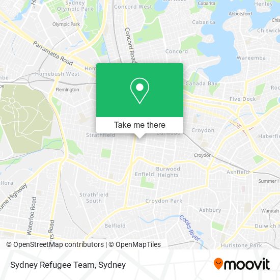Sydney Refugee Team map