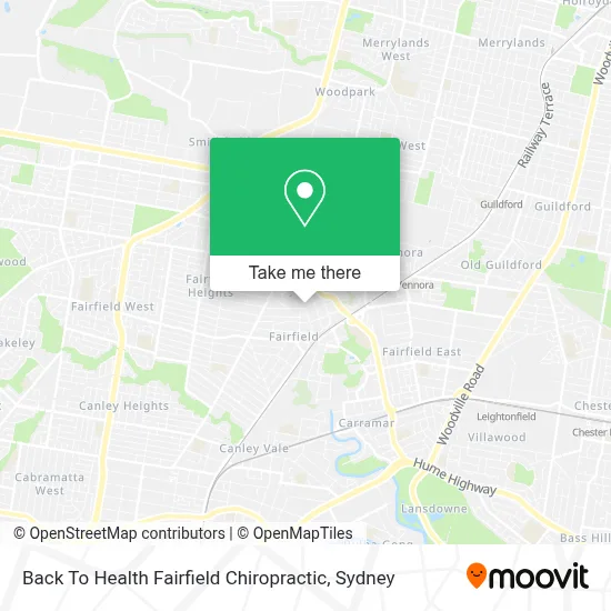 Back To Health Fairfield Chiropractic map
