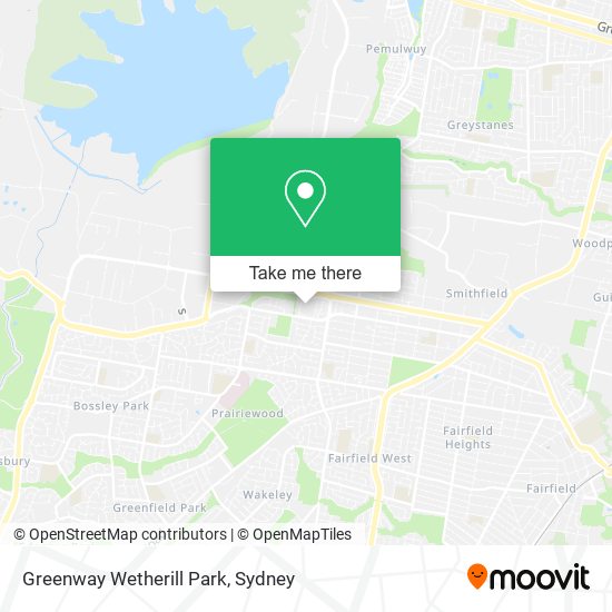 Mapa Greenway Wetherill Park