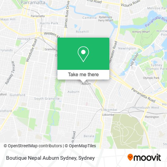 Boutique Nepal Auburn Sydney map