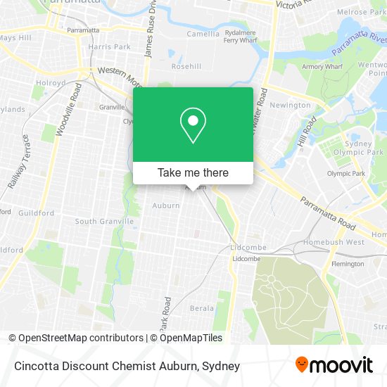 Cincotta Discount Chemist Auburn map