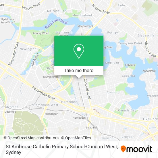 Mapa St Ambrose Catholic Primary School-Concord West