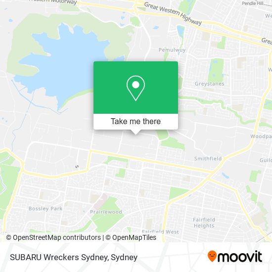 Mapa SUBARU Wreckers Sydney