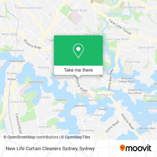 New Life Curtain Cleaners Sydney map