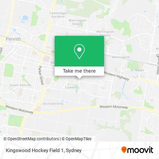 Kingswood Hockey Field 1 map