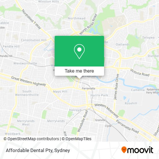 Affordable Dental Pty map