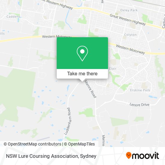 Mapa NSW Lure Coursing Association