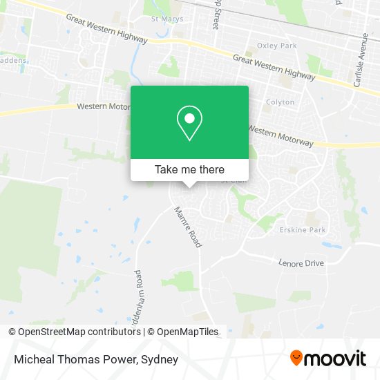 Mapa Micheal Thomas Power