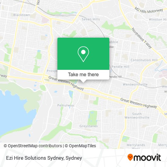 Mapa Ezi Hire Solutions Sydney