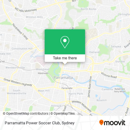 Mapa Parramatta Power Soccer Club