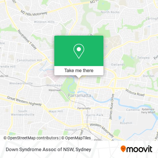 Down Syndrome Assoc of NSW map